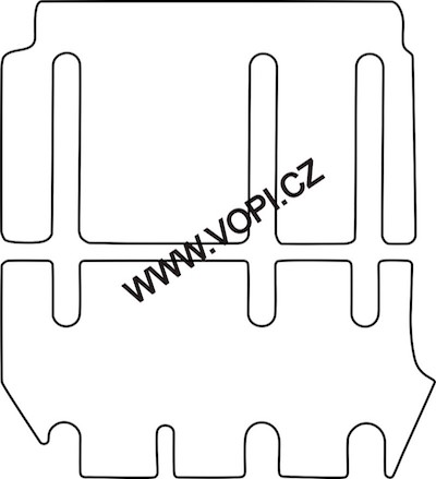 Textil-Autoteppiche Mercedes Vito 2. + 3. řada 2015 - Royalfit (2976)